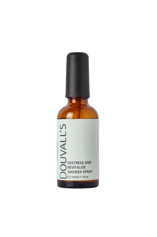 Destress and Revitalise Organic Shower Spray 50ml | Uplifting Citrus Scent | Spa-Like Shower Experience