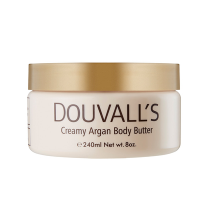 Organic Creamy Argan Body Butter Lavender and Lemon 240ml - Hydrating and Nourishing Body Moisturizer