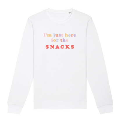 I'm just here for the snacks - Organic Unisex Sweatshirt | Comfortable & Sustainable Apparel