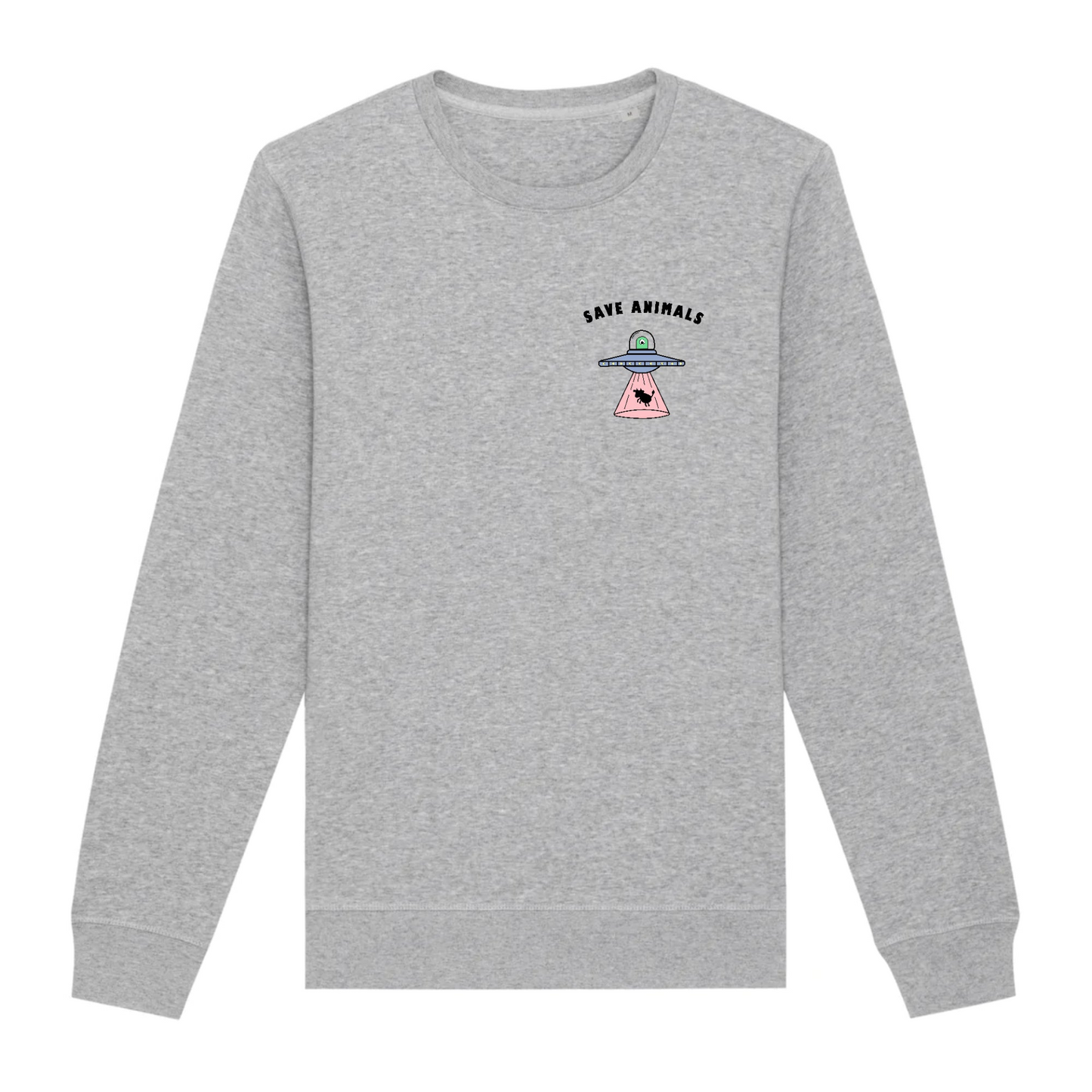 Save Animals - Organic Unisex Sweatshirt | Eco-Friendly & Ethically Produced | Premium Vegan Apparel