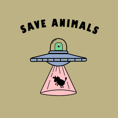 Save Animals - Organic Unisex Sweatshirt | Eco-Friendly & Ethically Produced | Premium Vegan Apparel