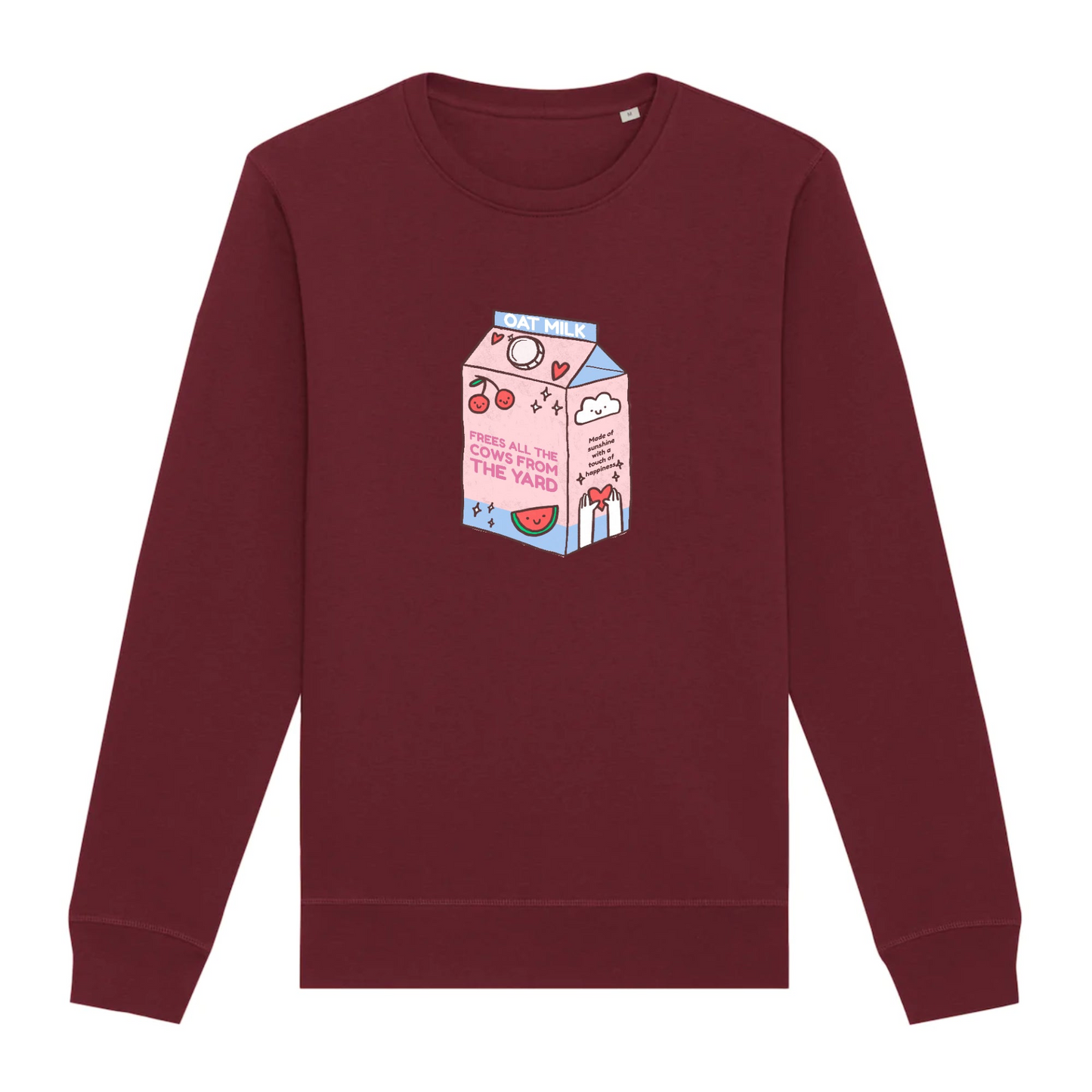 Organic Unisex Sweatshirt - My Oat Milk frees all the Cows from the Yard