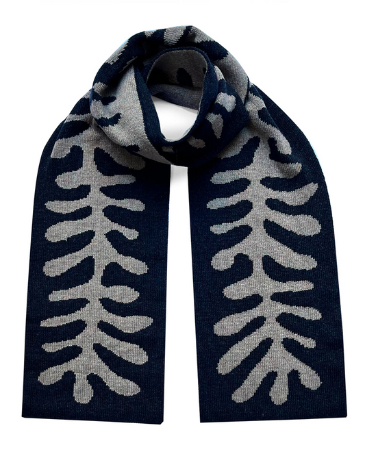 Eco-Friendly Organic Shape Recycled Lambswool Scarf - Limited Edition Sustainable Fashion