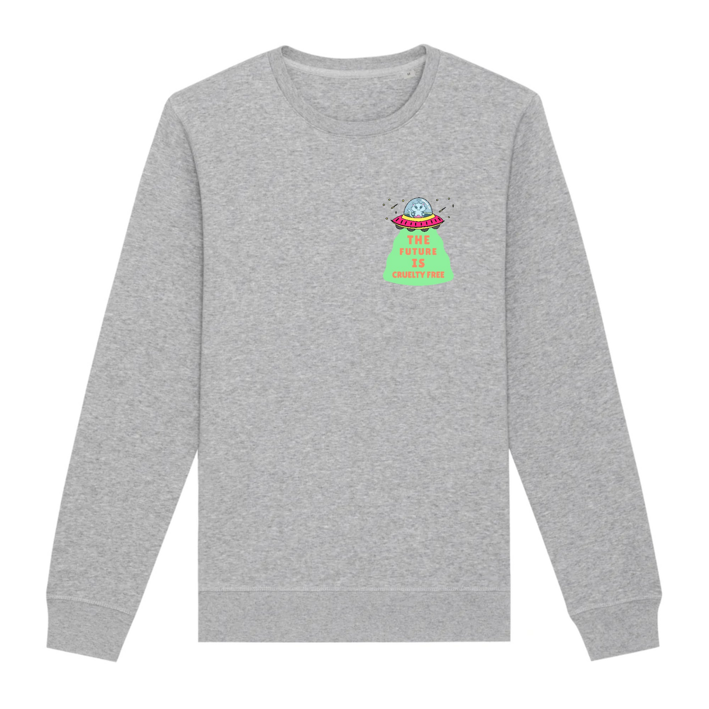 The Future is Cruelty-Free - Organic Unisex Sweatshirt | Eco-Friendly & Ethically Made | Sustainable Fashion