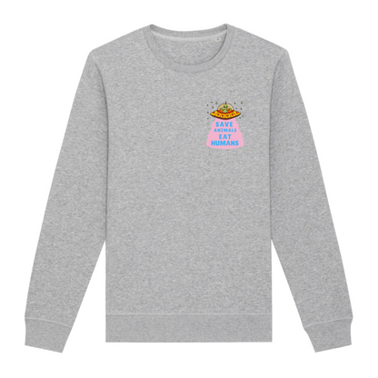 Save Animals Eat Humans - Organic Unisex Sweatshirt | Eco-Friendly & Ethically Made