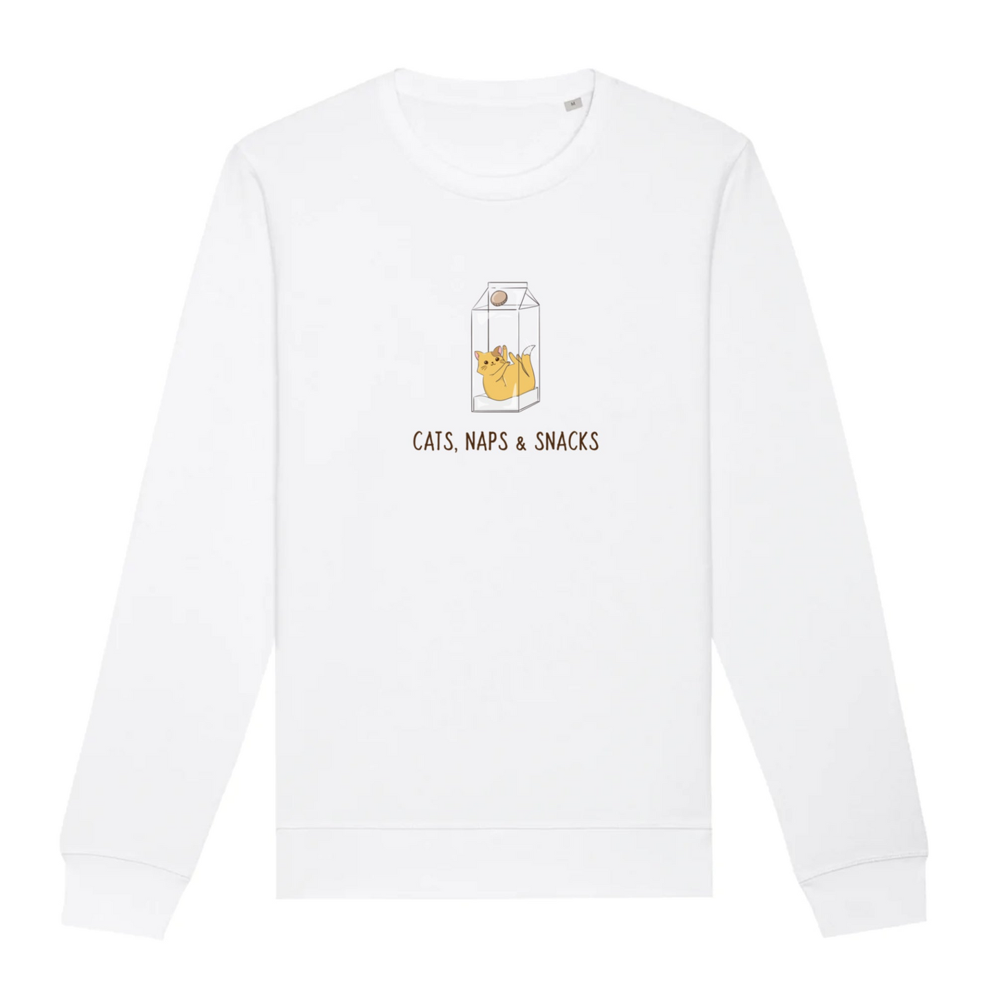 Cats, Naps & Snacks - Organic Unisex Sweatshirt | Eco-Friendly & Ethically Made