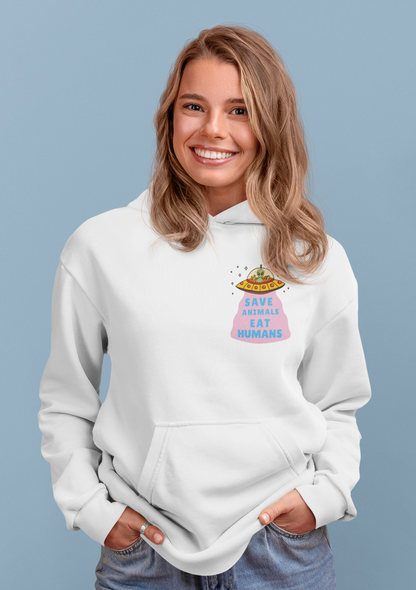 Save Animals Eat Humans - Organic Unisex Hoodie | Eco-Friendly & Ethically Made