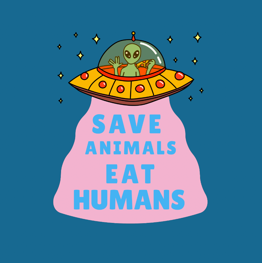 Save Animals Eat Humans - Organic Unisex Hoodie | Eco-Friendly & Ethically Made