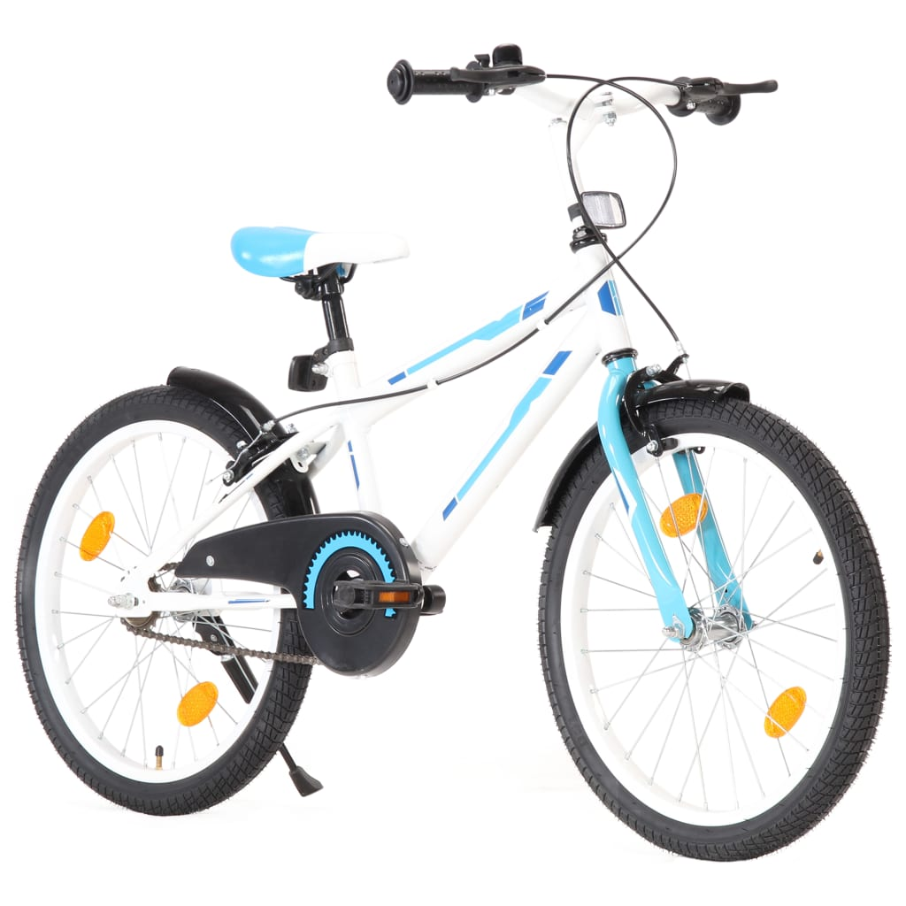 vidaXL Kids Bike 20 inch Blue and White - Sturdy and Stylish Bicycle for Ages 6-8