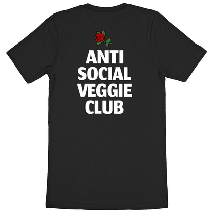 Eco-Friendly Anti Social Veggie Club T-Shirt | Unisex Organic Cotton | Ethically Made & Vegan