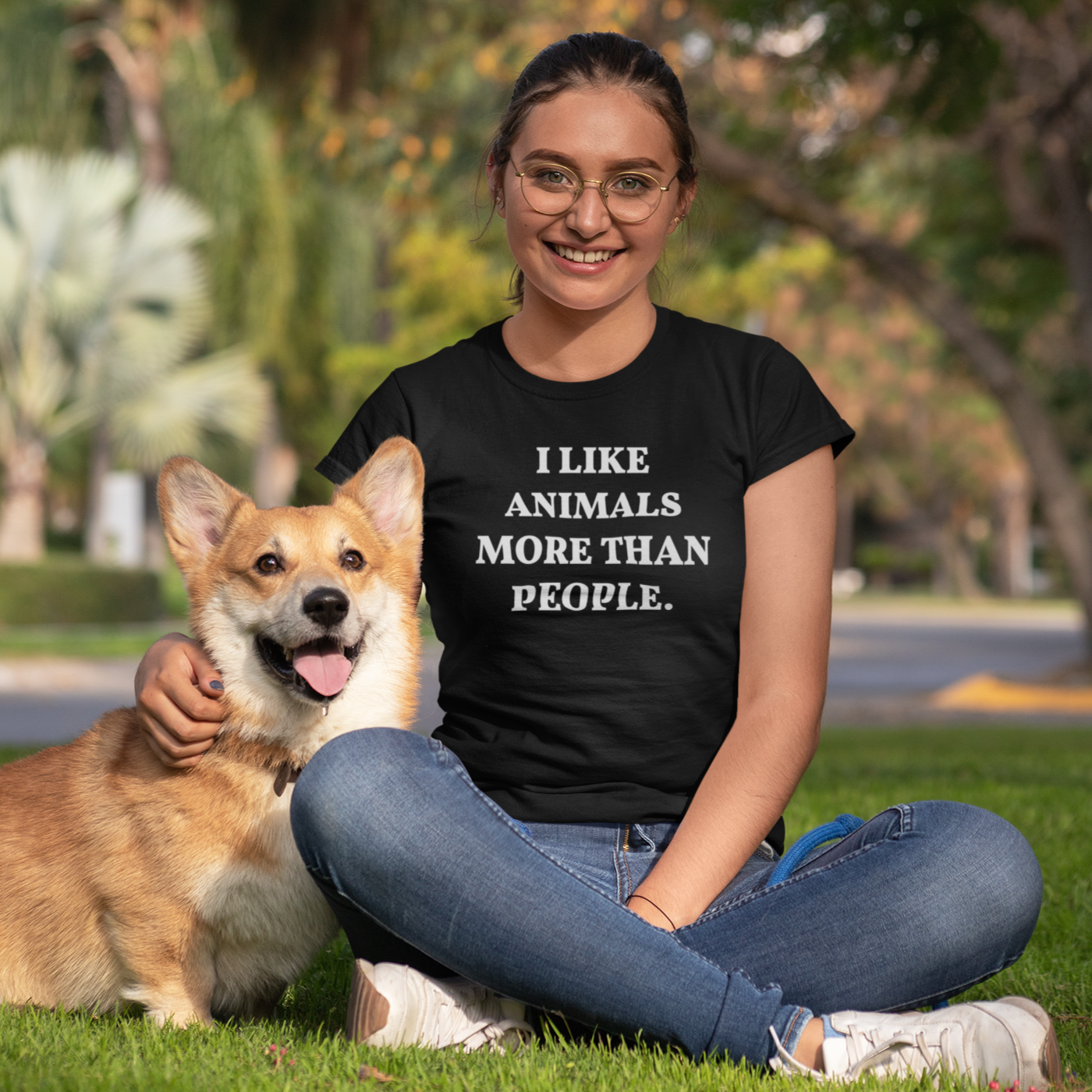 I Like Animals More Than People - Unisex Organic T-shirt | Ethical & Eco-Friendly Clothing