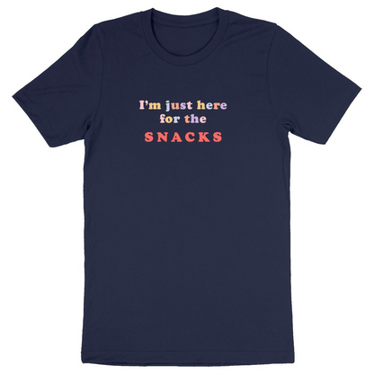 I'm Just Here for the Snacks - Unisex Organic Cotton T-Shirt | Made in France, Vegan & Eco-Friendly