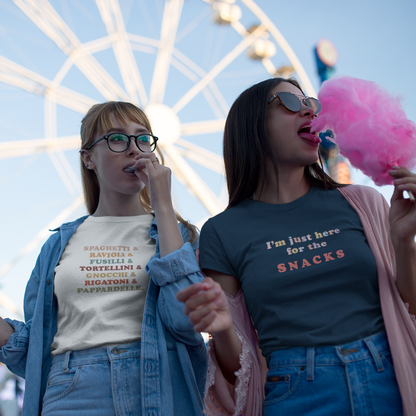 I'm Just Here for the Snacks - Unisex Organic Cotton T-Shirt | Made in France, Vegan & Eco-Friendly