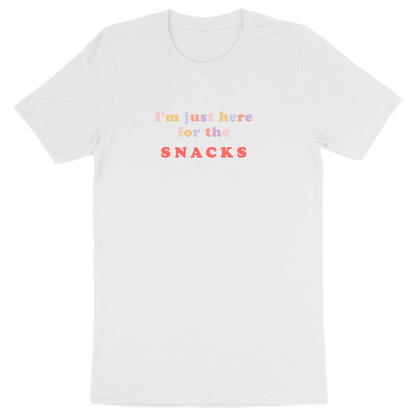 I'm Just Here for the Snacks - Unisex Organic Cotton T-Shirt | Made in France, Vegan & Eco-Friendly