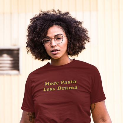 More Pasta Less Drama - Unisex Organic T-shirt | 100% Organic Cotton – Eco-Friendly Fashion