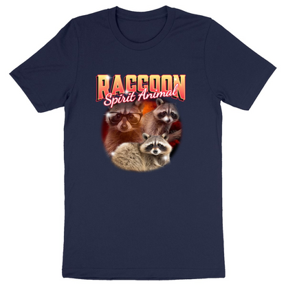 Raccoon Spirit Animal Organic Unisex T-shirt - Eco-Friendly, Vegan, 100% Cotton, Made in France