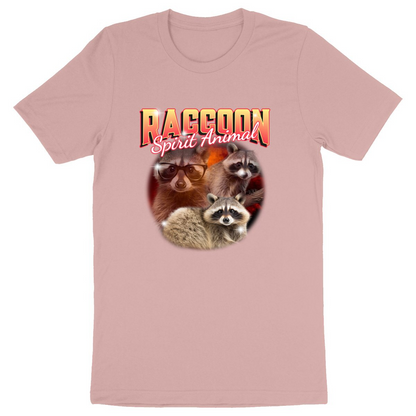 Raccoon Spirit Animal Organic Unisex T-shirt - Eco-Friendly, Vegan, 100% Cotton, Made in France