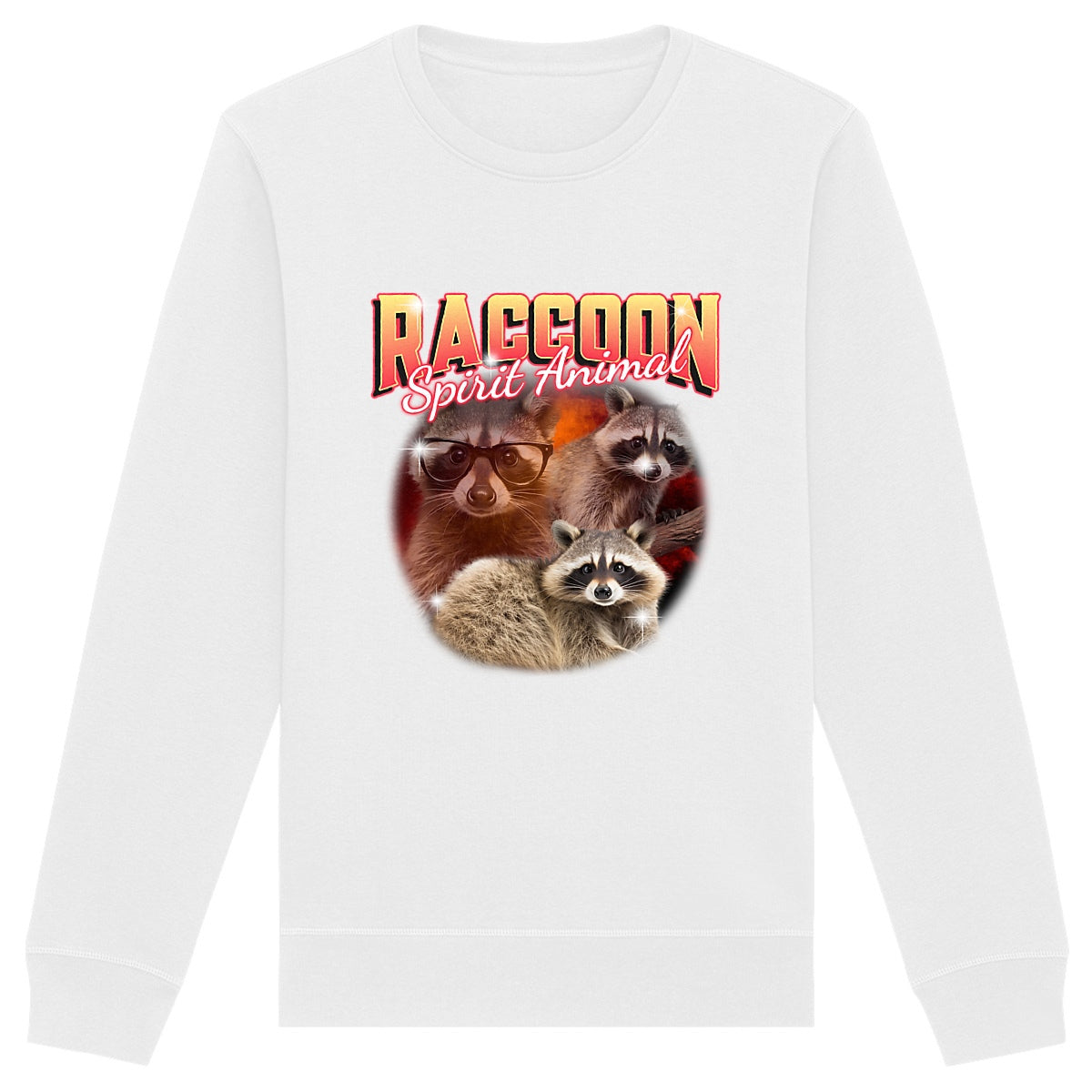 Raccoon Spirit Animal Organic Sweatshirt | Eco-Friendly & Ethically Produced | Unisex Fit