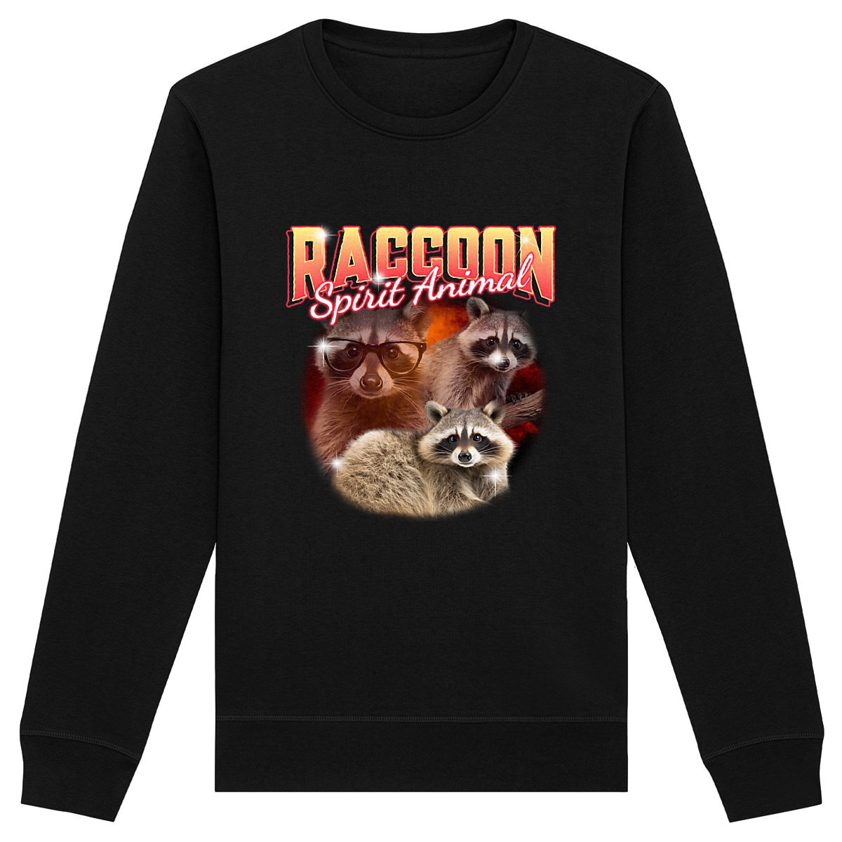 Raccoon Spirit Animal Organic Sweatshirt | Eco-Friendly & Ethically Produced | Unisex Fit