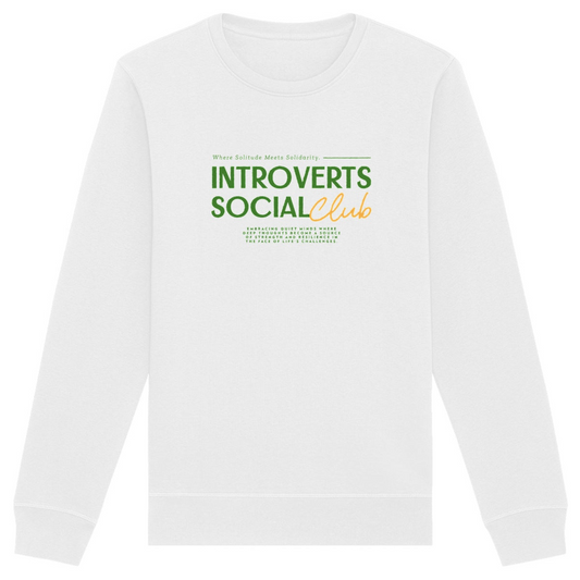 Introverts Social Club Organic Sweatshirt | Ethically Produced, Vegan-Friendly & Eco-Conscious