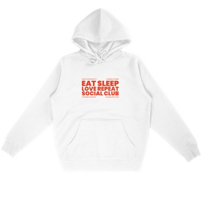 Eat Sleep Love Repeat Organic Hoodie | Eco-Friendly, Ethically Produced, Unisex Fit