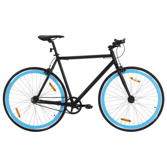 vidaXL Fixed Gear Bike - Black & Blue 700c, 51 cm Frame - Lightweight, Durable & Versatile for Urban Riding