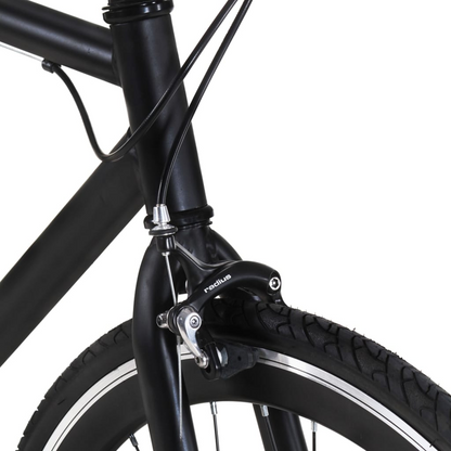 vidaXL Fixed Gear Bike Black 700c 55 cm - Lightweight Aluminium Frame, Reflective Devices, Versatile Design