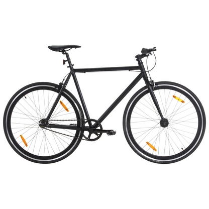 vidaXL Fixed Gear Bike Black 700c 59 cm - Lightweight Aluminum Frame & Versatile Design