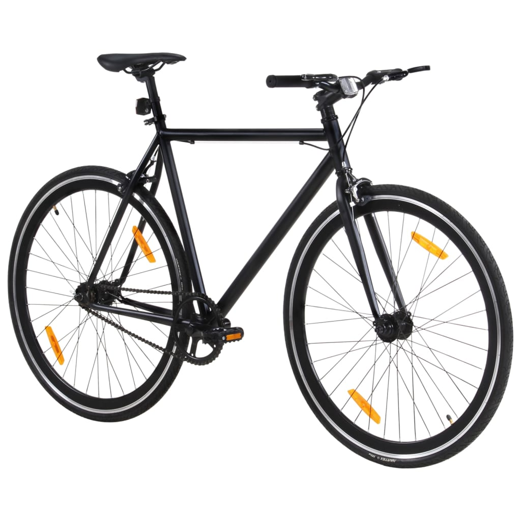 vidaXL Fixed Gear Bike Black 700c 59 cm - Lightweight Aluminum Frame & Versatile Design