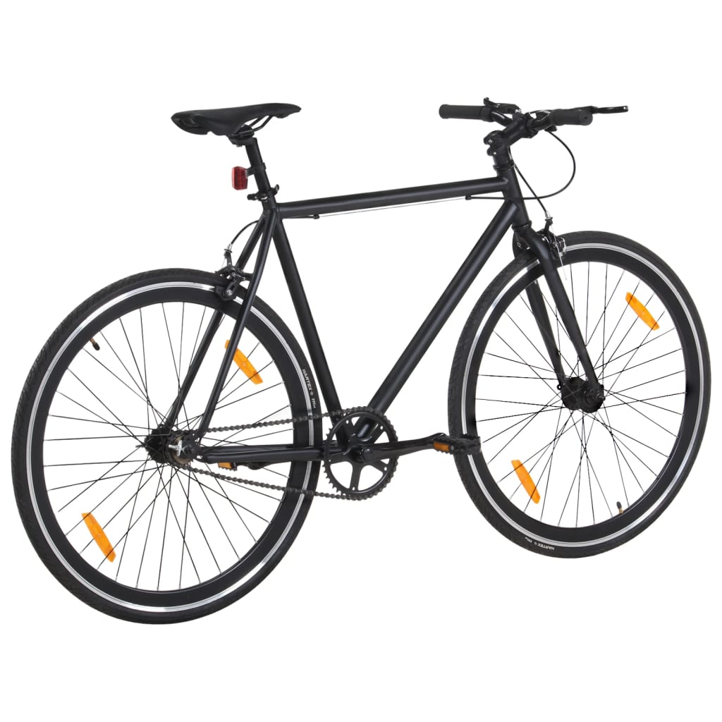 vidaXL Fixed Gear Bike Black 700c 59 cm - Lightweight Aluminum Frame & Versatile Design