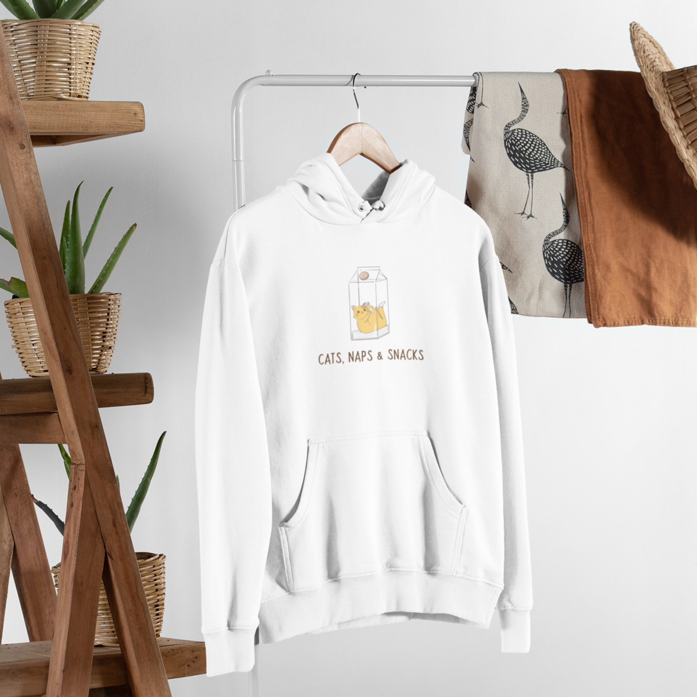 Cats, Naps & Snacks - Organic Cotton Hoodie | Cozy Unisex Fit