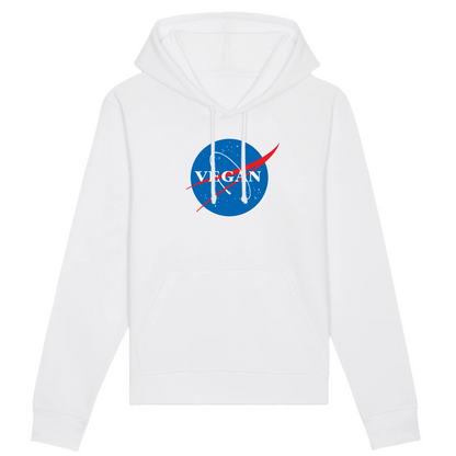 Vegan Nasa Organic Cotton Hoodie - Eco-Friendly, Ethically Produced, Unisex Fit