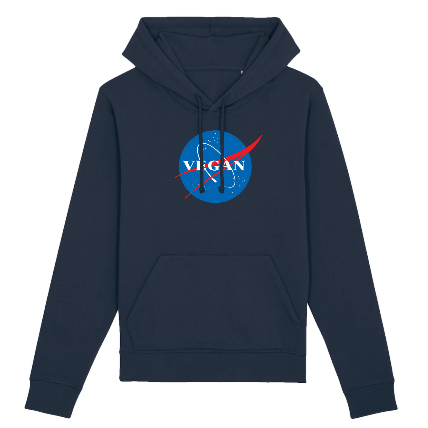 Vegan Nasa Organic Cotton Hoodie - Eco-Friendly, Ethically Produced, Unisex Fit