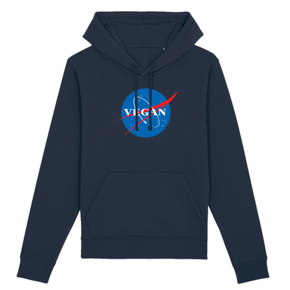 Vegan Nasa Organic Cotton Hoodie - Eco-Friendly, Ethically Produced, Unisex Fit