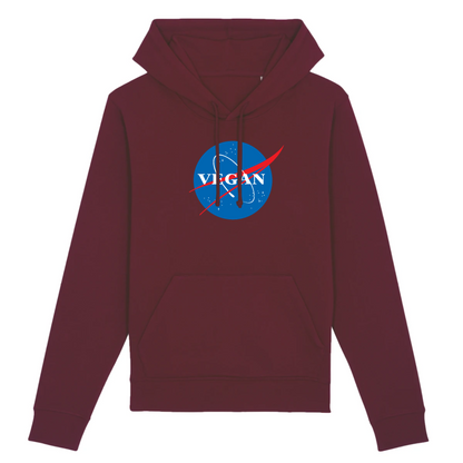 Vegan Nasa Organic Cotton Hoodie - Eco-Friendly, Ethically Produced, Unisex Fit