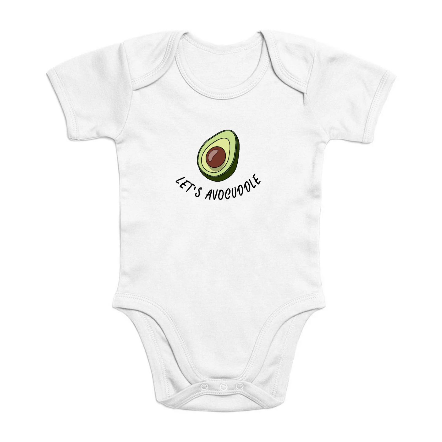 Let's Avocuddle - Organic Cotton Onesie | Unisex Baby Bodysuit | Ethically Produced | Eco-Friendly Ink