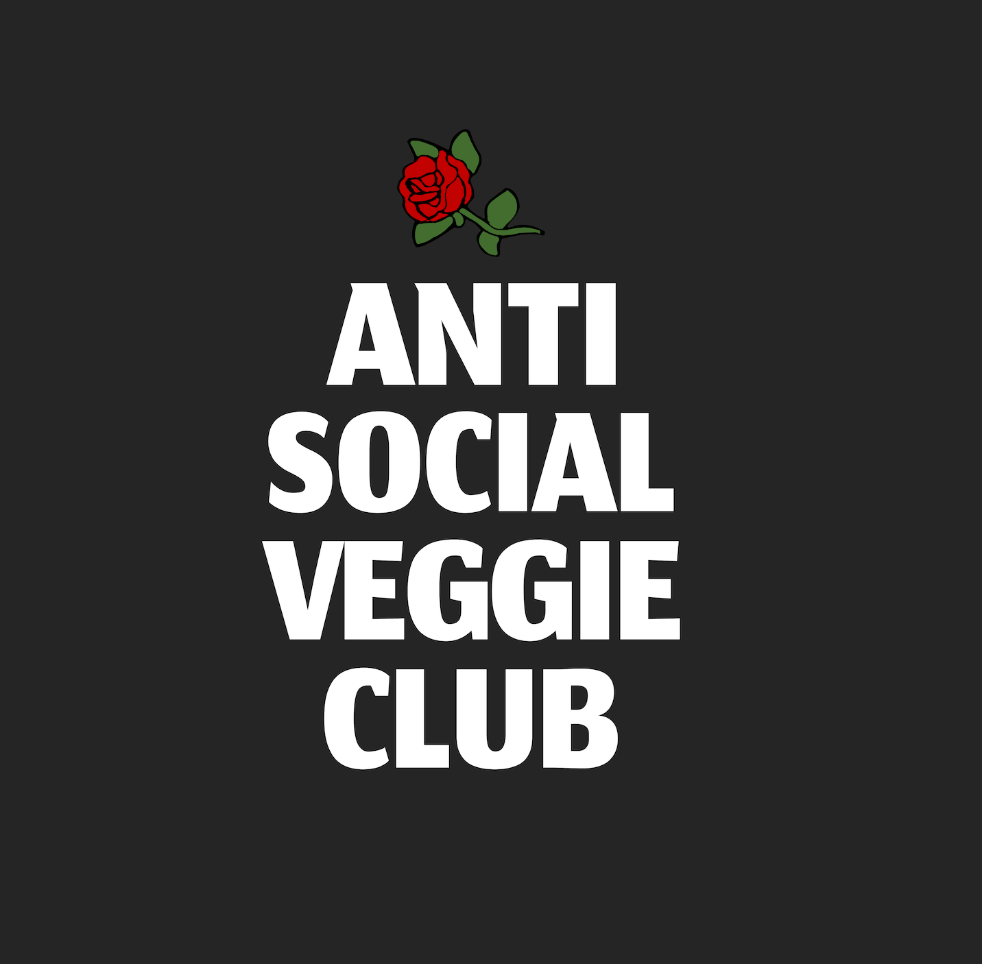 Anti Social Veggie Club - Organic Cotton Hoodie | Unisex Fit - Ethical & Eco-Friendly