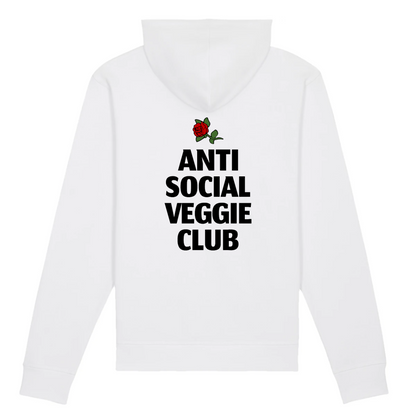 Anti Social Veggie Club - Organic Cotton Hoodie | Unisex Fit - Ethical & Eco-Friendly