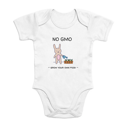 No GMO Organic Cotton Onesie – Unisex Fit | Ethically Produced Baby Bodysuit